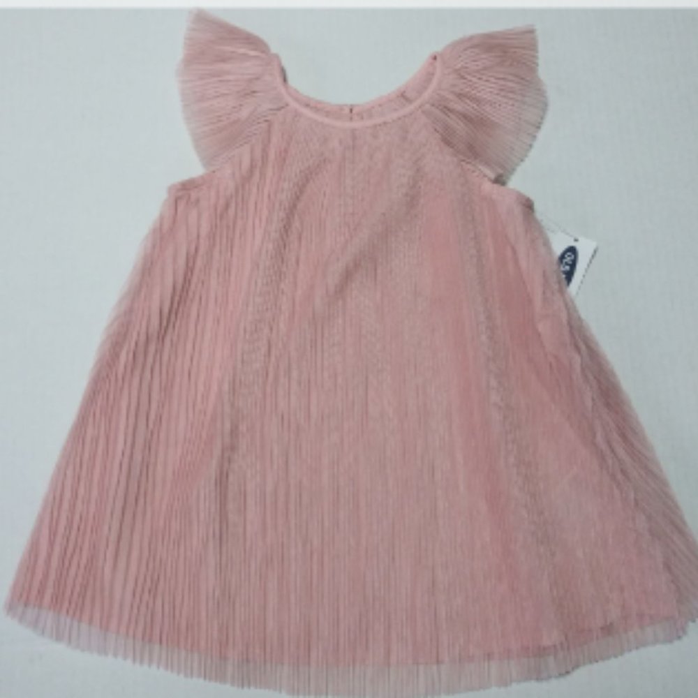 Pink Crinkle  Dress -Baby Girl 2 sizes